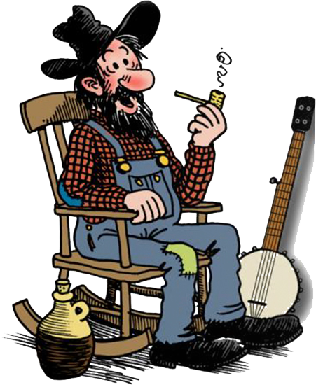 hillbilly on a rocking chair